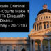 Colorado Criminal Law- Courts Make It Hard To Disqualify The District Attorney - 20-1-107