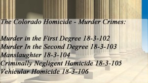 The Colorado Homicide Murder Crimes